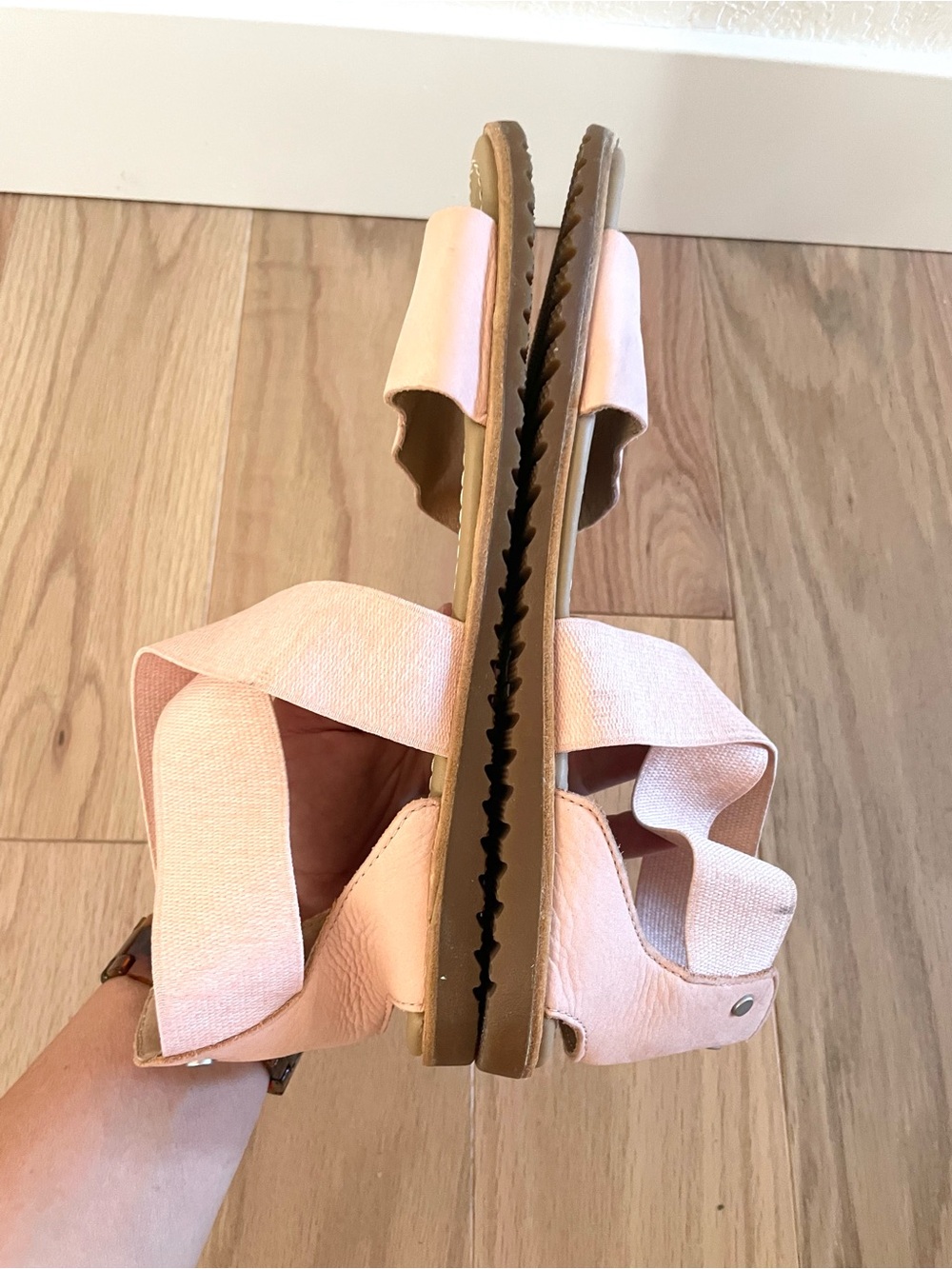 Sorel Ella Pink Tonic Melon Leather Strapy Sandals Sz 7.5 Minimalist NL3535-875 - Picture 8 of 9